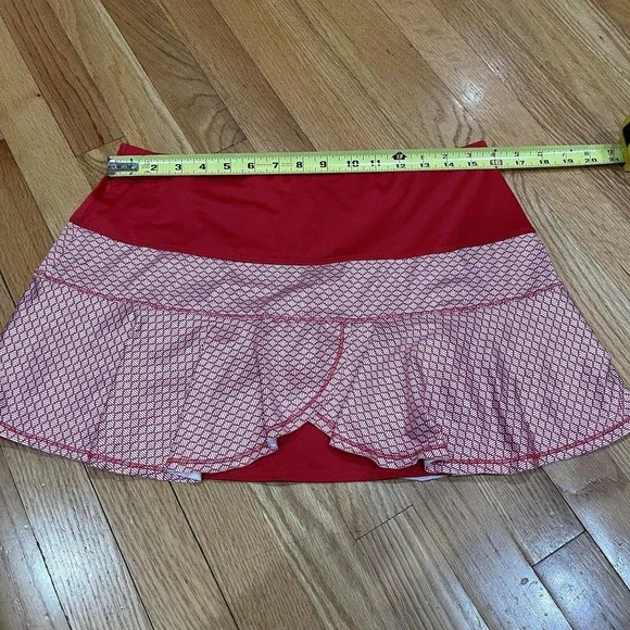 Lucky In Love Womens Skort Tennis Pickleball Size Large L 12 Red Ruffle EUC - Picture 6 of 12